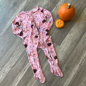 Posh Peanut Pink Floral Kids Footie
